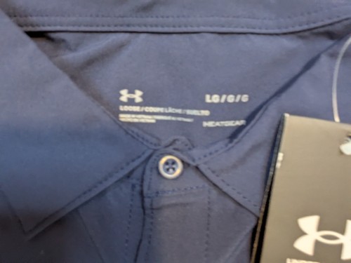 Camicia da pesca Notre Dame Fighting Irish Under Armour Navy con bottoni nuova con etichette uomo L B33 - Foto 3 di 4