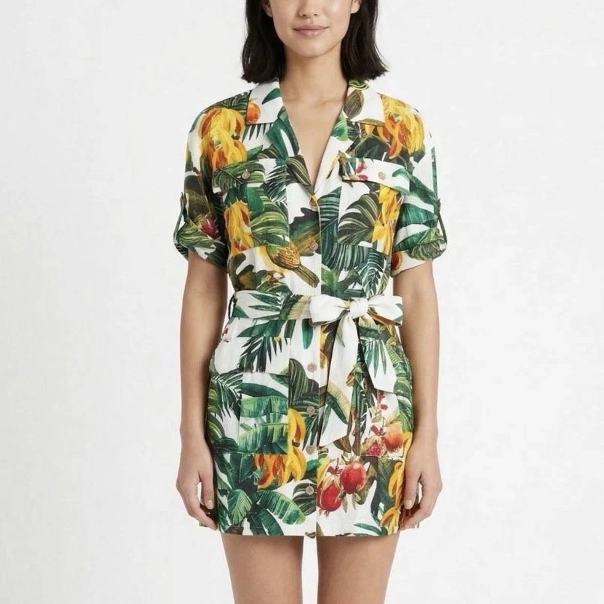 linen dress shop Mackenzie Dress in White Linen main image 1