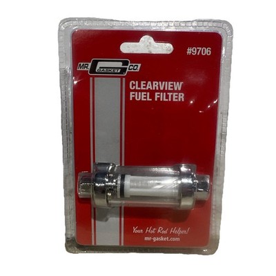Mr. Gasket 9706 Clearview Inline Fuel Filter Brand New In Factory Sealed Plastic