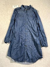 Banana Republic Shirt Dress Womens 4 Blue Lyocell Collared Casual Outdoor