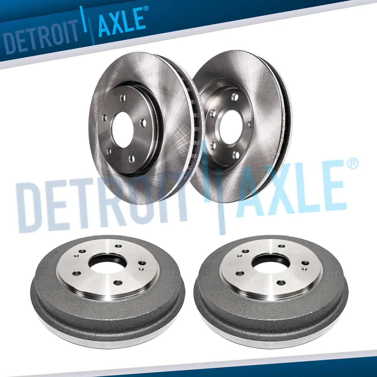 Best 1997-2001 Honda CRV Front Rear Drilled Slotted Brake Rotors Ceramic Brake Pads Rear Brake Drum Shoes