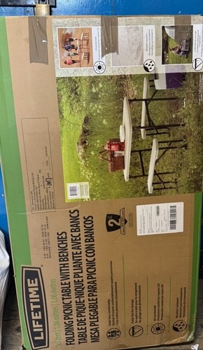 Lifetime | Table set with chairs Lifetime Cream 106 x 61 x 74 cm - Picture 4 of 6