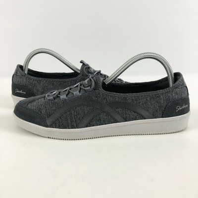 Skechers Air Cooled Memory Foam Slip On Sneakers Grey Silver Size 8 Euc Ebay