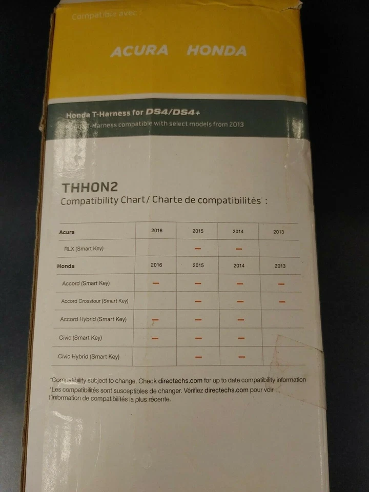 НОВЫЙ жгут проводов направленный THHON2 DS4/DS4+ для автомобилей Acura Honda 2013-2016 годов выпуска - Изображение 3 из 3