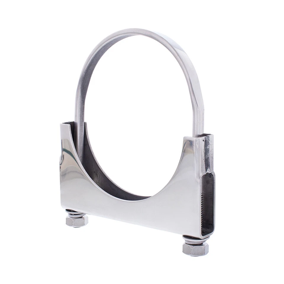 United Pacific 21298 7” Polished Stainless-Steel U-Bolt Exhaust Clamp - 1 Unit Foto 2 de 4