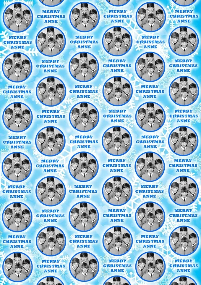 THE BEATLES Personalised Christmas Gift Wrap - The Beatles Wrapping Paper