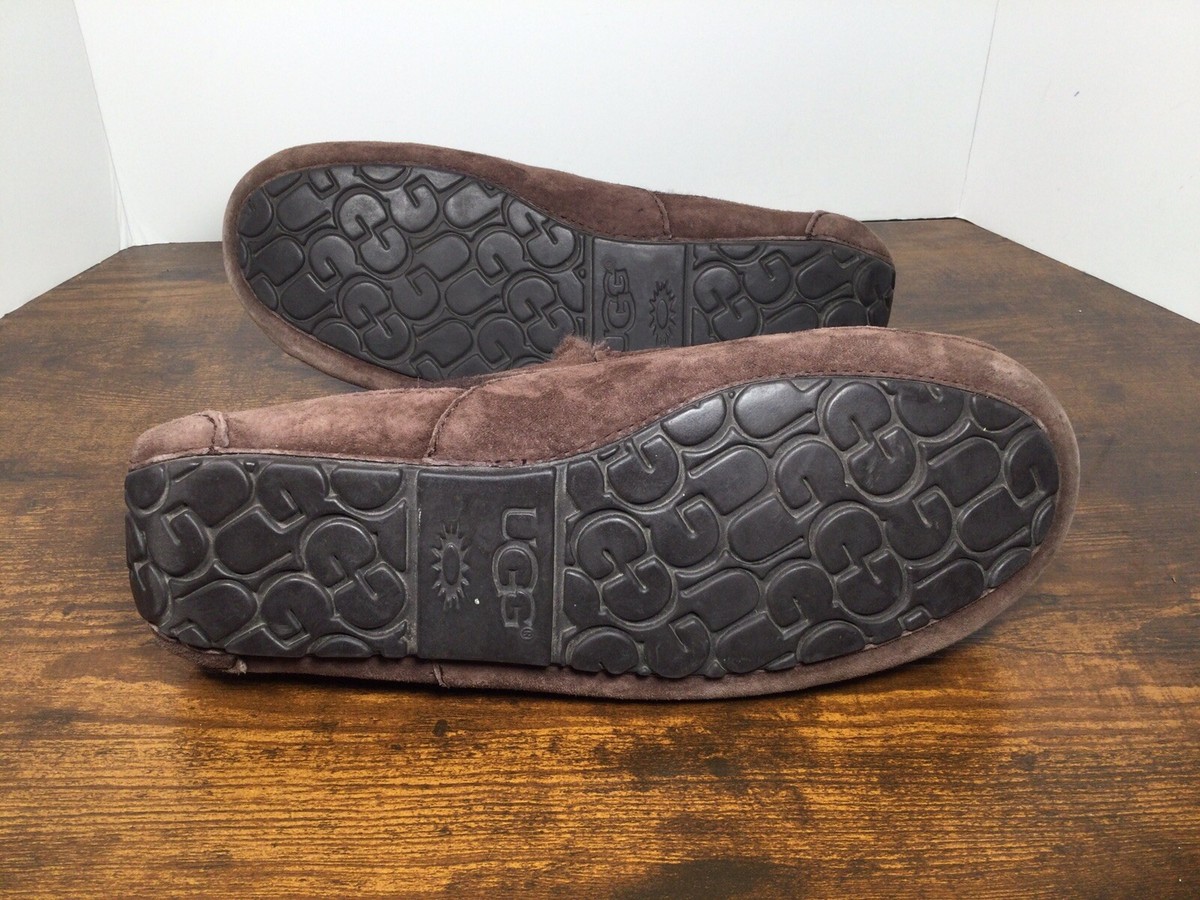 UGG Ascot Wool Lined Brown Moc Slippers Men\'s Size 12 Sheepskin Shoes Casual Men main image 4