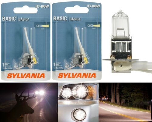 Sylvania Off Road H3 100W Two Bulbs Fog Light Replacement Lamp High Wattage - Picture 1 of 11