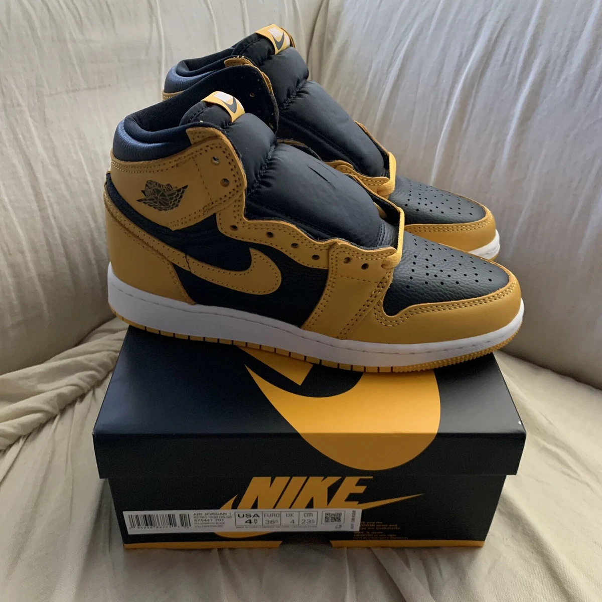 Jordan 1 high black and yellow new arrivals