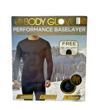 New BODY GLOVE Men's XXL Performance 2 PC Base Layer Set Fleece Lined with Hat
