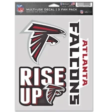 Atlanta Falcons Multi Use Decal / Sticker Sheet - 3 Fan Pack *Free Shipping