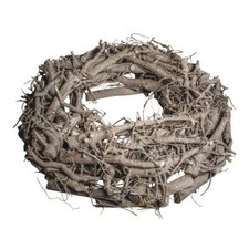 Weidenkranz weiß gewischt 30cm ø, Höhe 8cm Türkranz Tischkranz Deko Holz Kranz