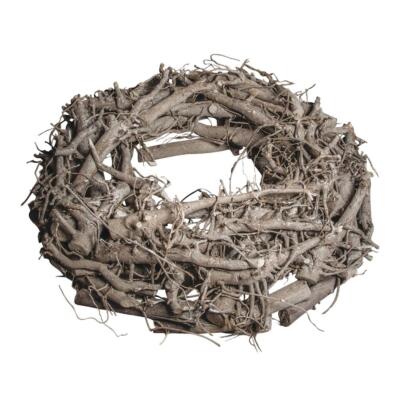 Weidenkranz weiß gewischt 30cm ø, Höhe 8cm Türkranz Tischkranz Deko Holz Kranz