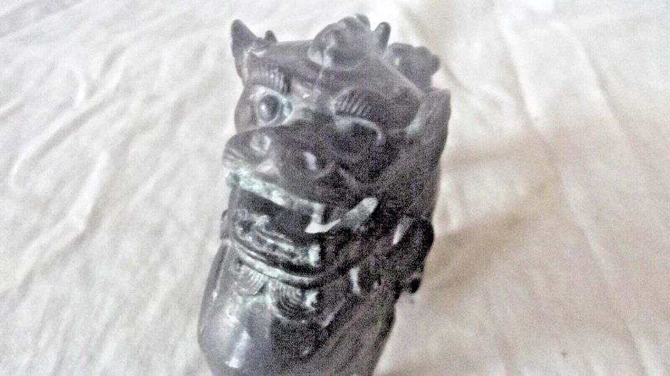 Antique Chinese Bronze Foo Dog / Shishi Incense Burner - Image 3 of 4