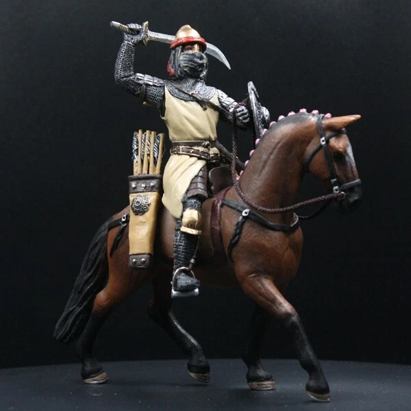 Figura utilería caballería árabe medieval modelo caballería caballería a caballo modelo vintage 1/18 Foto 2 de 4