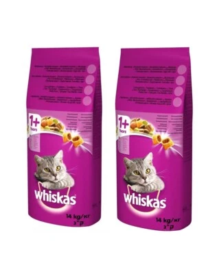WHISKAS Adult Rind und Gemüse 14kg + Adult Huhn und Gemüse 14kg