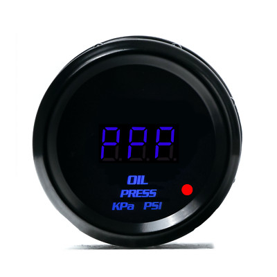 2'' 52mm Universal Digital Blue LED Oil Press Gauge Dual units Switchable KPA/PSI