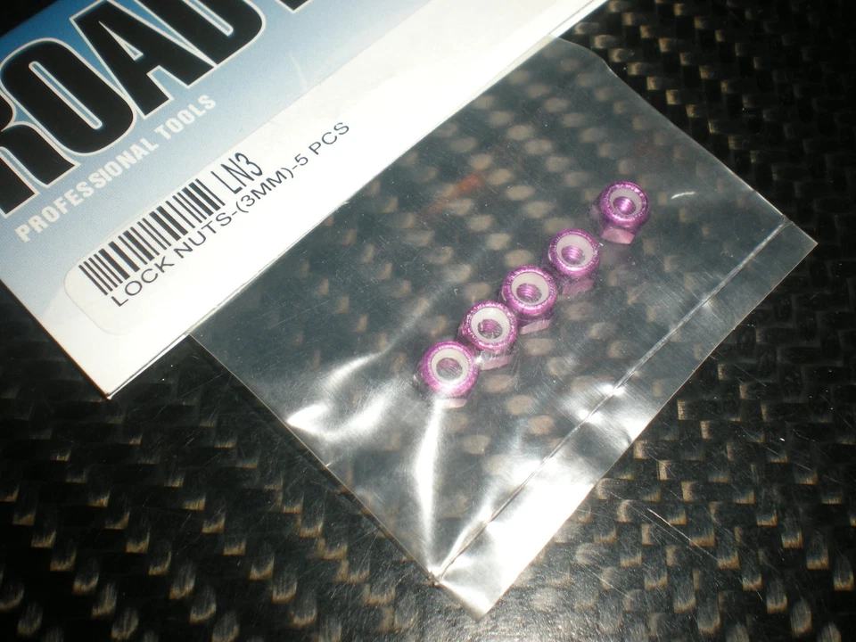 ROADTECH LN3 Ecrous nylstop aluminium 3 mm violet (x5) - Photo 1/1