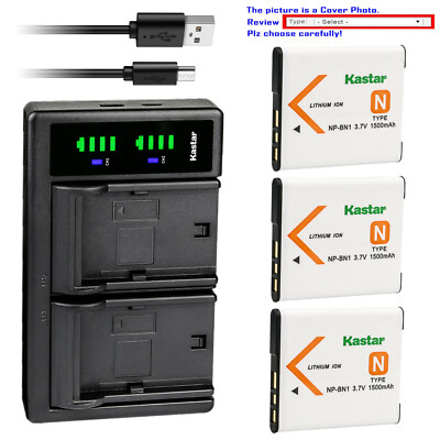 Kastar Battery LTD2 Charger for Sony NP-BN1 BC-CSN & Sony Cyber-shot DSC-TX55