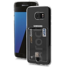 TPU Schutzhülle Bumper Backcover Kreditkarten Fach für Samsung Galaxy S7 Edge