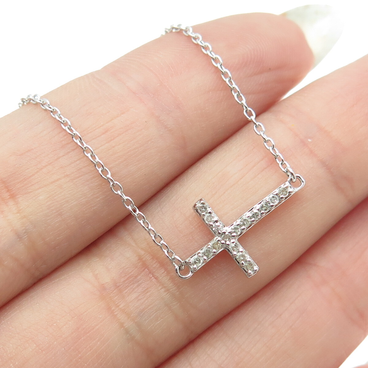 Sterling Silver Cross Diamond 18 Sterling Silver Cross Diamond 18