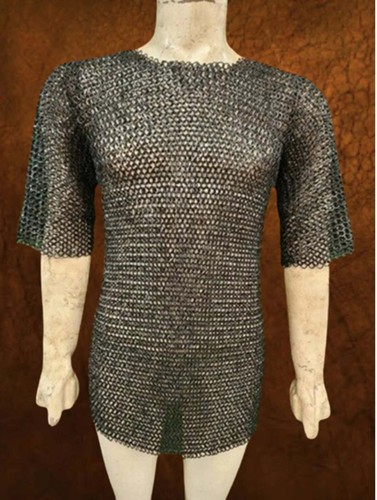 Chainmail Shirt 10 mm Flat Riveted With Flat Washer Half sleeve Hubergion