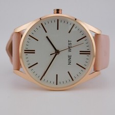 NINE WEST NW/2314 Rose Gold Tone Case Quartz Analog Women's Watch New Battery