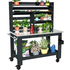 GDLF Potting Bench Table Large Outdoor Kitchen Island Prep Station