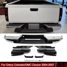 Rear Bumper Cover Chrome Steel Fits Chevy Colorado GMC Canyon Pickup 2004-2007