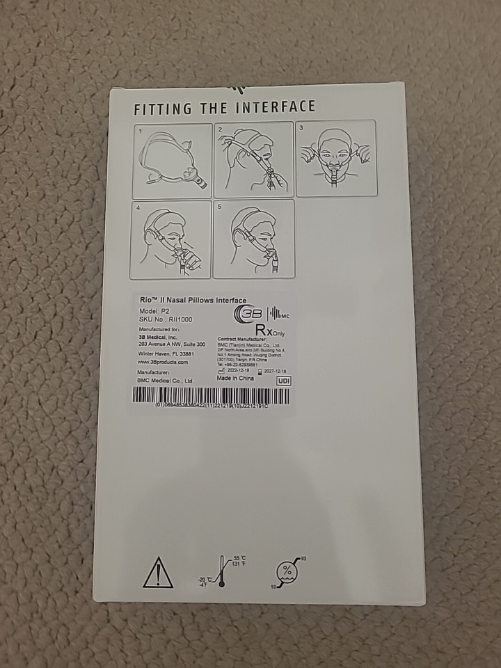 BMC 3B Rio II Nasal Pillows Interface Model P2 Small Medium Large | eBay