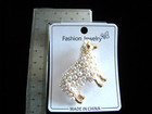 NWOT Womens sheep w/faux pearls rhinestones brooch 2”x1.5” — photo 2