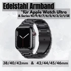 Edelstahl Armband für Apple Watch Ultra 10 9 8 7 6-1  ✅ Metall Gliederarmband