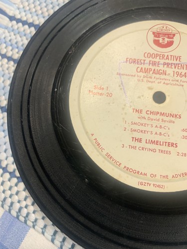 1964 USDA Smokey Bear Cooperative Forest Fire Prevention Campaign Vinyl Record - Picture 3 of 7