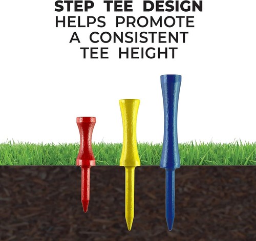 Two Piece Step Tee, 50 Count, 3-1/4 inch (Blue) - Picture 2 of 2