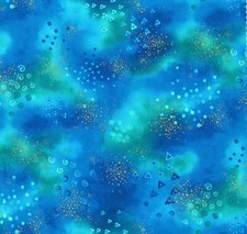 LB BASIC GLITTER Dk Royal Blue Laurel Burch Quilt Fabric Sold By 1/2 yd 0808-92M