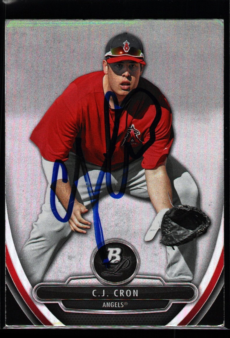 2011 Bowman Sterling C.J. Cron BPP73 Auto LA Angels Colorado Rockies