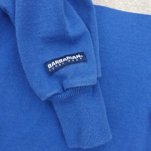 Blue And White AF Collegiate Striped Barbarian Rugby Shirt Size S - Picture 3 of 6