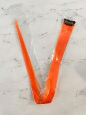 2x Orange Clip in 22 inch Colored Hair Extensions NEW