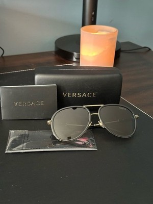 Versace Black Sunglasses with Gold Trim | eBay display picture 1
