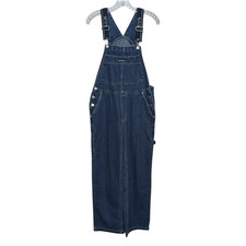 Vintage 90s BUM Equipment Blue Jean Bib Overalls Womens Small Carpenter Logo EUC