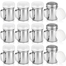 12 Pcs Powdered Sugar Shaker Duster with Handle, 6oz Stainless Steel Sifter F...