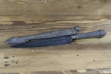 Deluxe Vintage Silver Plated Gaucho Boot Knife INOX Cowboy Theme Churrasqueira