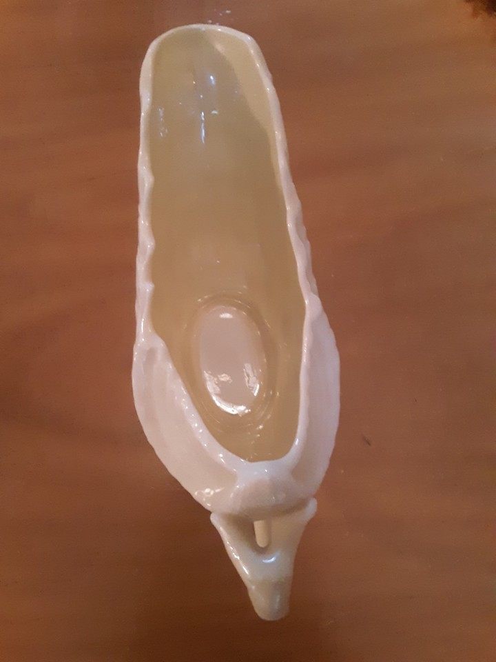 BELLEEK Ireland SHELL GRAVY BOAT Perfect | eBay