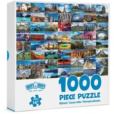 Jigsaw Puzzles 1000 Pieces Puzzles for Adults 56 Famous World Scenic Landmarks