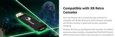 Brook Wingman XB 2 Converter for XB Retro Consoles, PC, 135+