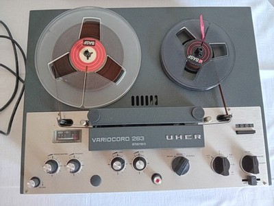 Vintage UHER Variocord 263 Stereo 4 Spur Tonbandgerät mit Lautsprecher