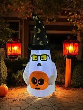 Halloween Ghost Wizard In Training-4ft Air-blown Inflatable-Indr/Outdr- NIB