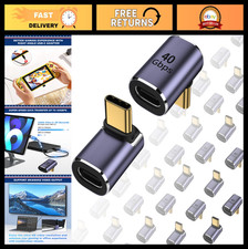90 USB C Right Angle Adapter 40Gbps Data Transfer Type C Male to Female Connect
