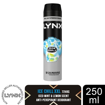 Lynx XXL Ice Chill 72H Sweat Protection Anti-Perspirant Deodorant 250ml  UK
