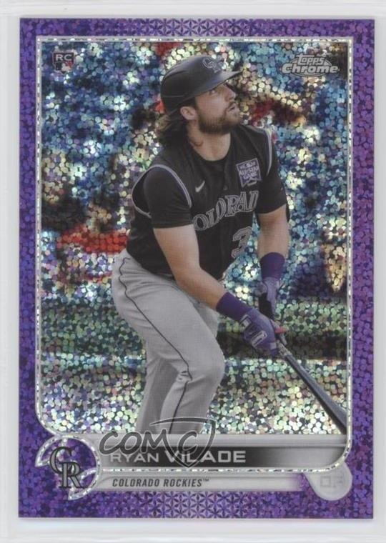 2022 Topps Chrome Purple Speckle Refractor 172/299 Ryan Vilade #85 2k3